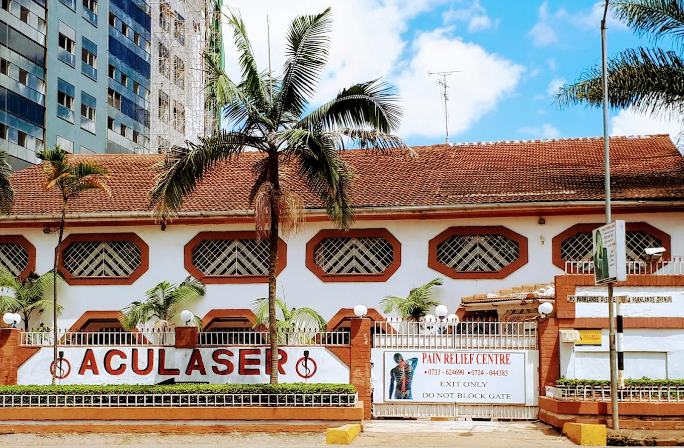 Side view · Pain Relief Centre — Aculaser Institute, Nairobi