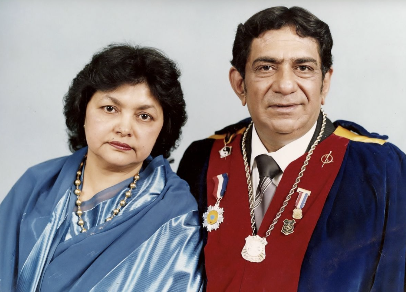 H.E. Prof. Dr. Sir Abdulsultan H. Mohamed and Lady Dr. Gulshan A. Mohamed — founders of Aculaser Institute